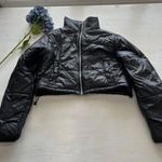 Anwnd  Cropped Puffer Jacket Full Zip‎ Quilted Lightweight Black Size S Photo 0