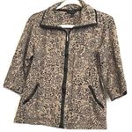 Soma  Intimates Floral Zip Up Jacket Cardigan Sweater Size 10 with 3/4 sleeves Photo 0