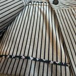 CAbi Grey and Navy Blue Striped Blazer | Size Large Photo 8