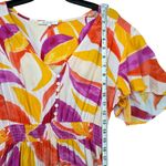 Anthropologie Anthro Abel The Label Dress L Multi Abstract Swish Midi Hi Lo Maximalist Boho Photo 7