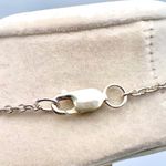 Handmade  Blue Beaded Necklace Faux Pearl Silver Tone 18” Photo 3