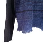 Rebecca Taylor Knit Wool Mohair Cashmere Cowl Neck Fringe Hem Blue Sweater Sz S Photo 2