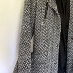 Hawke & Co Outfitters knit black and white patterned coat hood winter women's M Size M Photo 3