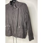 Free People  Swing Sporty Drawstring Linen Blend Bomber Jacket Women's Small Photo 1