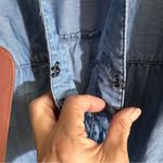 Chico's  Coin Detailed Lightweight Jacket Boho Jean Chambray XLP 3P Embroidered‎ Photo 8