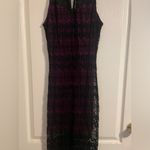 Frederick's of Hollywood Fredrick’s Of Hollywood Sheer Purple Black Lace Maxi Dress Size Medium Photo 3