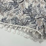 REWASH  Floral Linen Blend Shorts Sz M Boho Braid Tassel Palm Tropical Beachy Photo 1