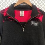 PINK - Victoria's Secret Victoria’s Secret Hot PINK zip pullover tropical print sweatshirt Size XS Photo 1