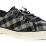 Sperry top sider pier view sneakers wool blend Buffalo plaid shoes size 7 Photo 0