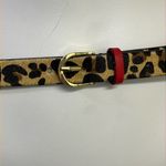 Royal Albartross Women’s Leopard Animal Print Hair Textured Adjustable Belt Med Brown Photo 2