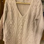 American Eagle  Outfitters Cable Knit White Sweater Photo 2