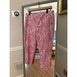 Talbots Women's  Capri Pants Paisley Cotton Candy Palm Desert Size 8p Side Zip Photo 1