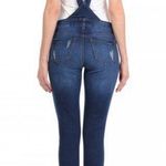 Skinny denim overalls distressed ripped jeans Blue Photo 1