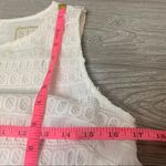 Sail To Sable  white fringe eyelet tank top sz XS Photo 3