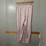 Victoria's Secret  Satin Long Pajama Set Pink Iconic Stripe Size Small Photo 7