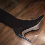 Cole Haan Genuine Leather Grand OS Black Suede Over The Knee High Heel Boots Photo 8