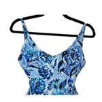 ANDIE NWT The Baia Floral Underwire One Piece Swimsuit Removable Cups M Blue Photo 2
