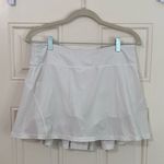 Lululemon Athletica White Athletic Tennis Skirt - Pleated Activewear Skort Photo 0