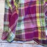 Columbia Camp Henry womens plus long sleeve blouse plaid roll tab cotton 2X Photo 2