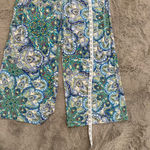 Chico's PANTS KNIT MEDALLION PALAZZO WIDE LEG SIZE 1, M Paisley Boho Relax Photo 8