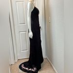 Tiffany Designs Tiffany Vintage Enchanted Designs Black Gown with Pink Floral Accents Size 12 Photo 2