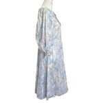 Selkie NWT The Sunroom Dress Monet Print Women’s Size 8 Puff Sleeve Cotton Blue Photo 4