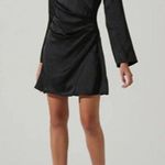 ASTR NWOT  The Label Women's Black Satin Shoulder Cutout Mini Dress Size S Photo 1