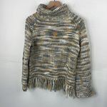 Solitaire  Chunky Boho Pull Over Turtleneck Sweater size Small Photo 1