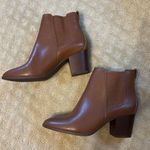 Pure navy Weller Brown Faux Leather Booties, 9 NWOT Photo 5