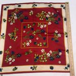 Red Floral Designer Italian Designer Handkerchief Purse Sash Or Strap Wrap Scarf Photo 4