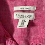 Rachel Zoe  women's linen red button down long sleeve shirt size medium Photo 2