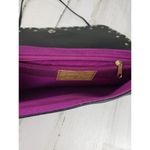 Jenny Tee Solid Black Embellished Shoulder Bag Women's Purse Photo 9