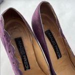 Vintage MAUD FRIZON Paris Purple Scalloped Edge Pumps Heels EU 37 / US 6.5 Photo 3