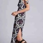Free People  SERVES YOU RIGHT Maxi Split Aztec Bohemian Western Dress Size 0 US Photo 4