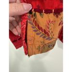 Coldwater Creek Red Patchwork Cotton Button-Up Jacket Sz L Boho Folk Art Style Photo 5