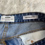 Cotton On High Rise Ripped Jean Shorts Sz 8 Raw Hem Photo 4