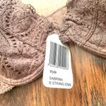 VALEGE Lingère brown lace underwire bra, made in France size 90B, US 34B Photo 4