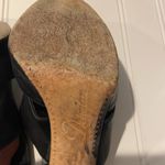 🍂 DELMAN Black Leather Peep Toe Block High Heels Women 8 4.5” heels Photo 8