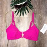 l*space L* Helena Ribbed Bikini Top in Bougainvillea XS NWT Photo 3