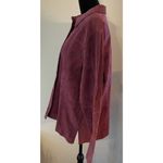 Relativity  Women's Shirt Jacket Suede Leather Zip Front Pink Lined Plus 2X NEW Photo 2