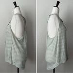 Free People  Frida Mint Green Floral Embroidered Gauzy Knit Tank Top, Sz Medium Photo 3