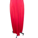 JAY GODFREY Halter Neck‎ Jersey Red Maxi Dress Gown Size 6 Photo 2