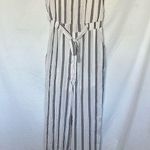 Rosie Harlow NWT striped wide leg jumpsuit sleeveless white black small Photo 2