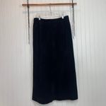 Lord & Taylor Women’s Suede Leather Black Skirt Size 14P Photo 1