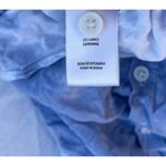 Beach Lunch Lounge Women’s S Blue White Tie Dye Button Down Short Sleeve Shirt Photo 9