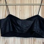 Little Black Lies London Black Leatherette Bustier Bra Top size Medium Photo 2