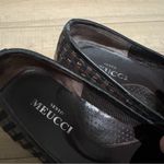 Sesto Meucci  Leather Woven loafers Black Brown size 7.5 Photo 9