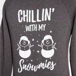 Modcloth  Next Level Apparel Gray Zip Up Hoodie Snowman Holiday Design L NWOT Photo 2