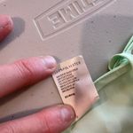 Lime Green Semi Sheer Floral Rose Embellished Strappy Midi Dress Size Medium Photo 9