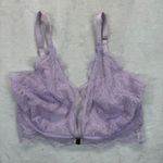 Free People  Intimately Lace Bra Plunge Front Closure‎ Purple 34DD Photo 0